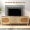 Costway Rattan TV Stand for 65-Inch TV 59" TV Console Cabinet Boho Entertainment Center